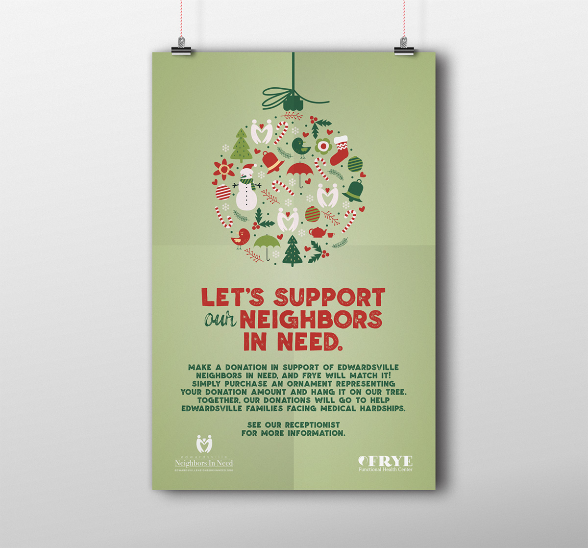 Edwardsville Neighbors Christmas fundraiser poster