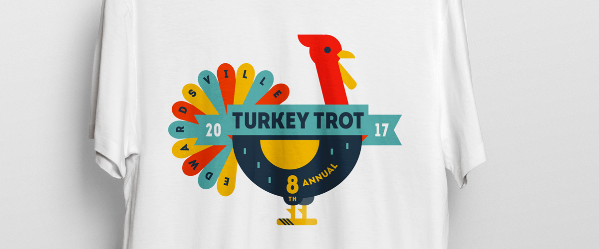 Turkey Trot logo and t-shirt