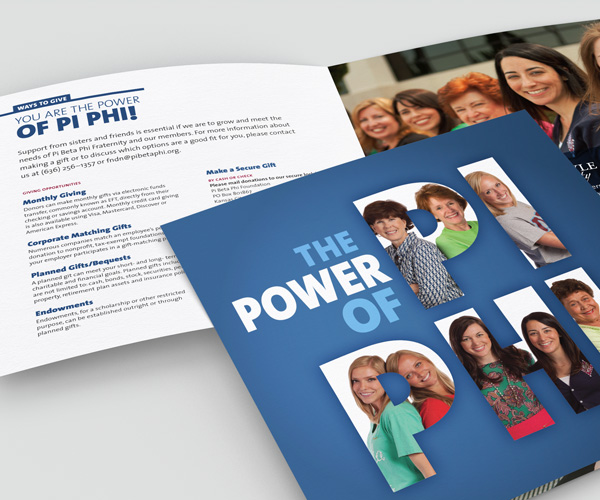 2013-14 Pi Beta Phi Foundation annual report cover and spread