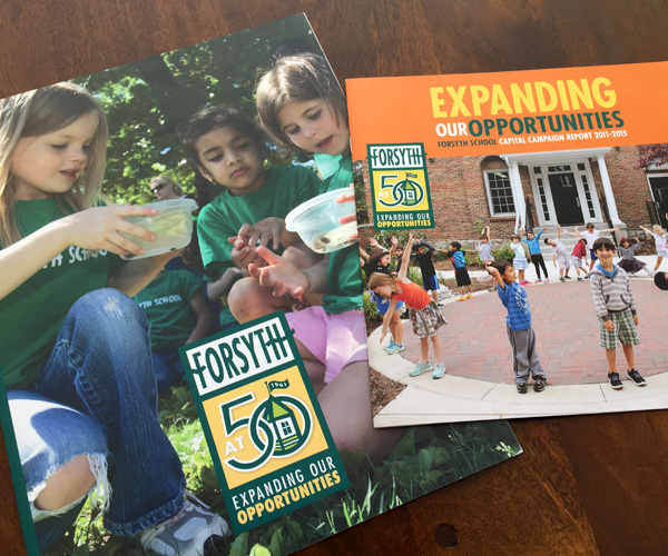 Forsyth School capital campaign folder and case statement