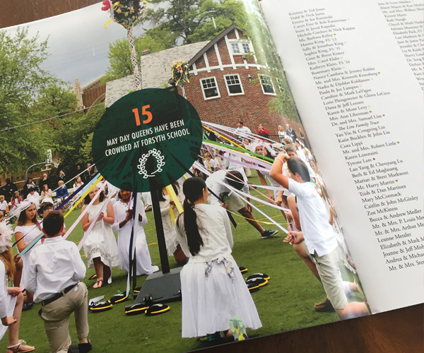 interior spread detail of the 2011-2012 Forsyth School report