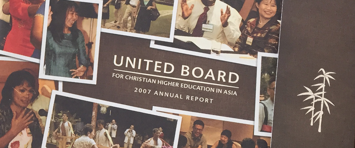 detail of annual report designed for United Board
