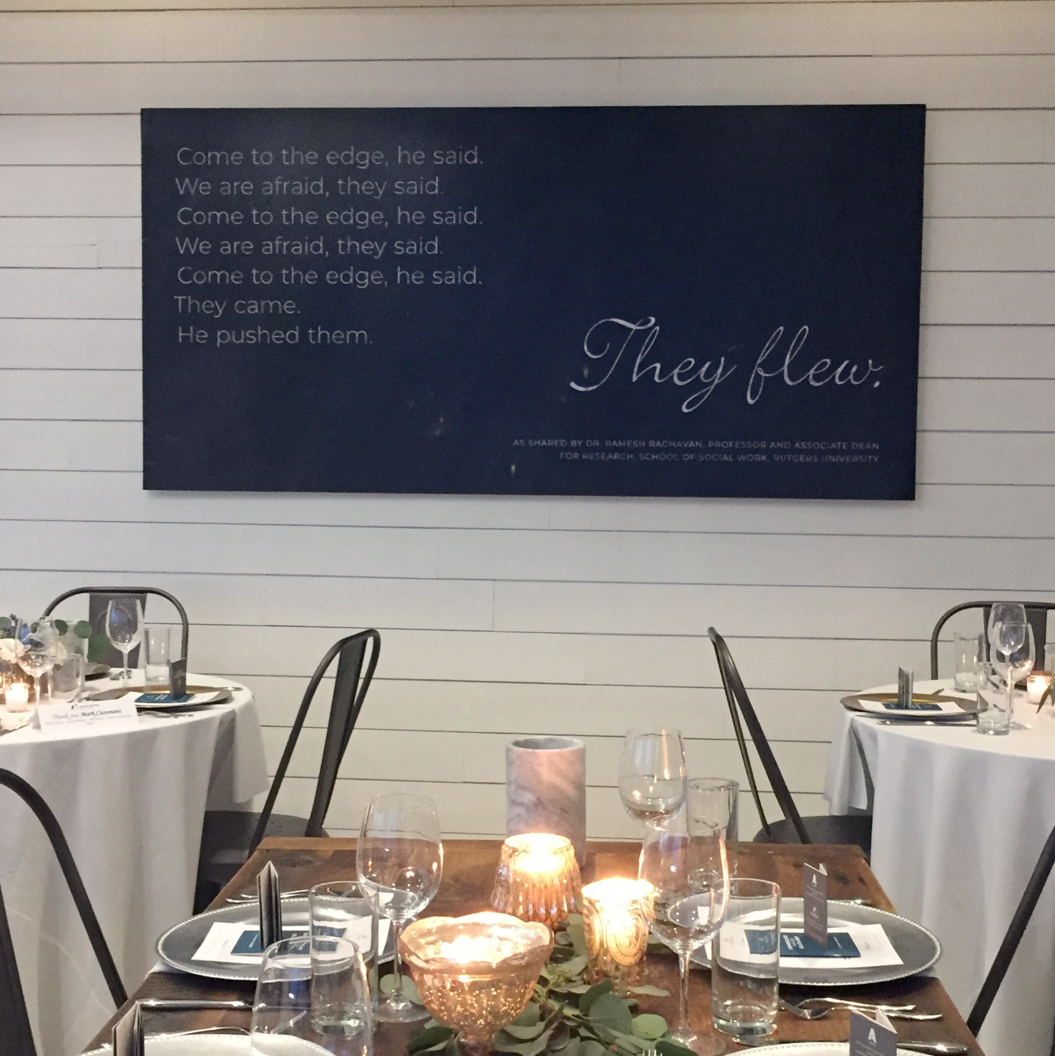wall graphic for Big Brothers Big Sisters' Anew event space