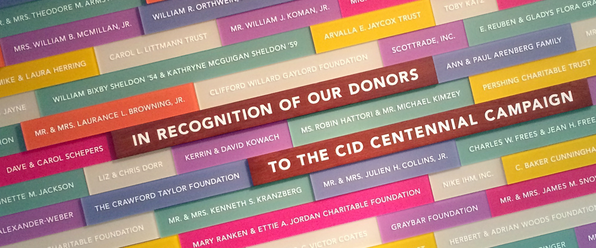 detail of Central Institute for the Deaf donor wall