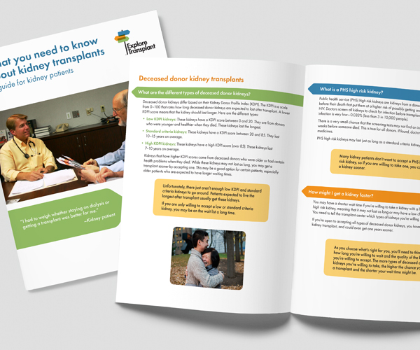 sample educational brochure cover and inside spread