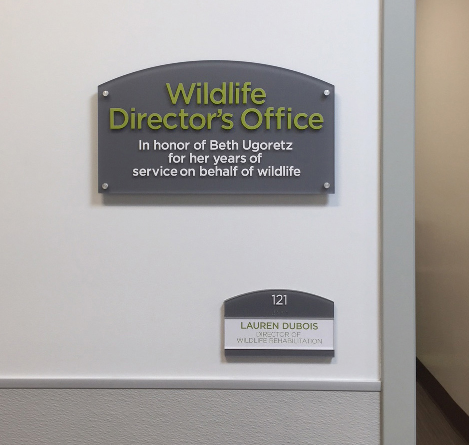 interior signage for Project Wildlife