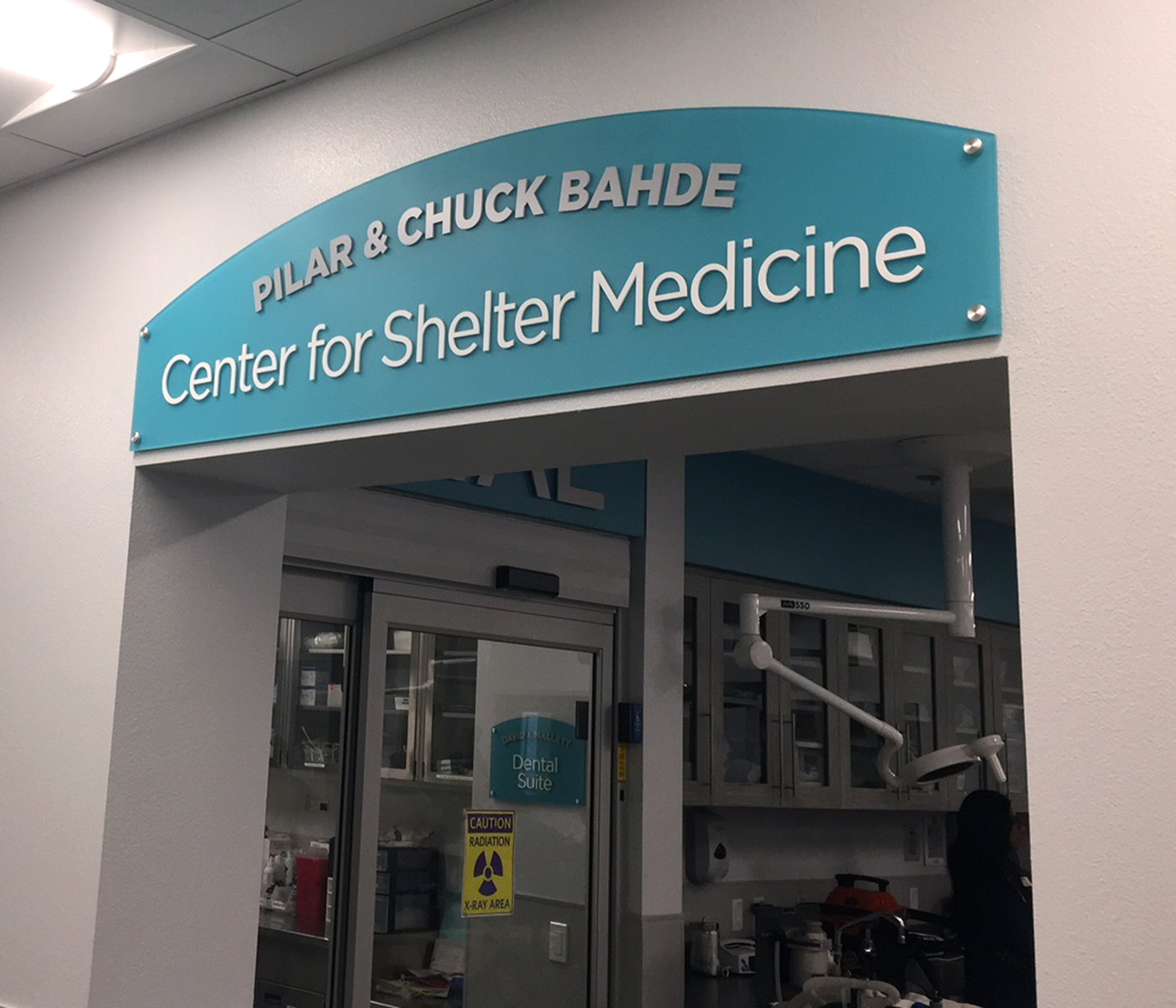 interior signage for the San Diego Humane society hospital