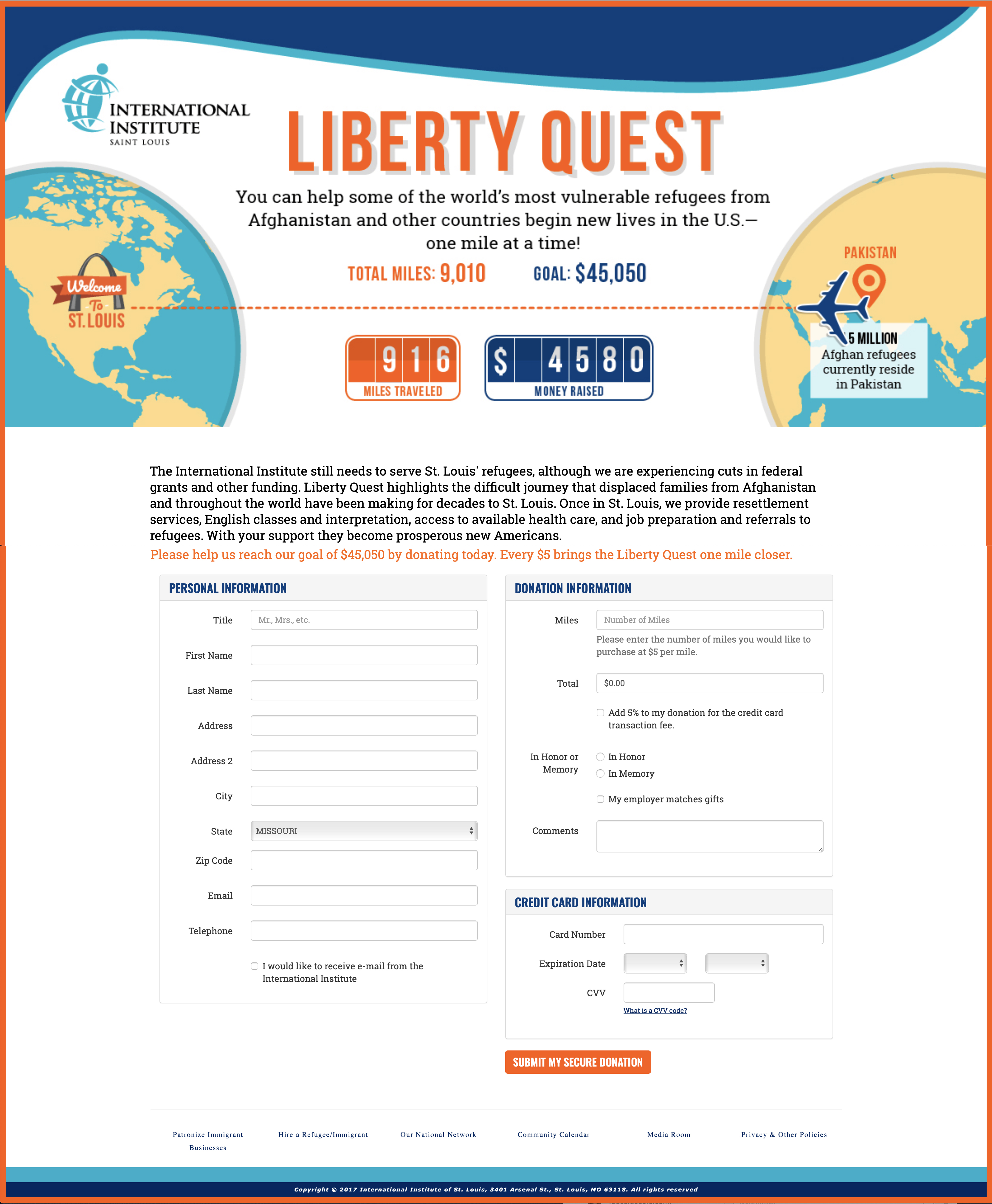 Liberty Flight fundraising website full form