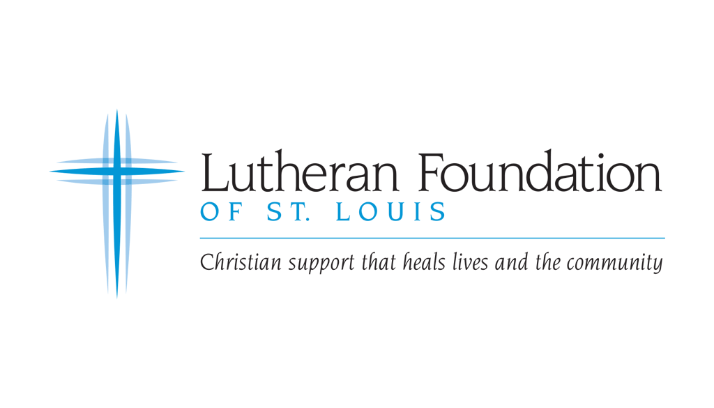 Lutheran Foundation logo with cross and tagline