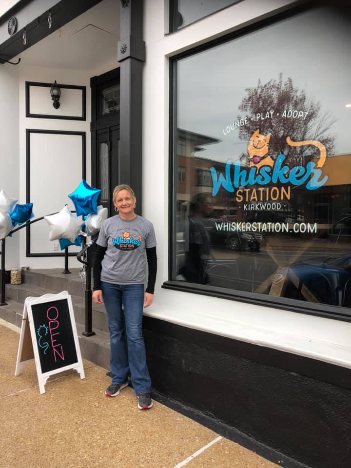 Sara McGinnis in front of Whisker Station