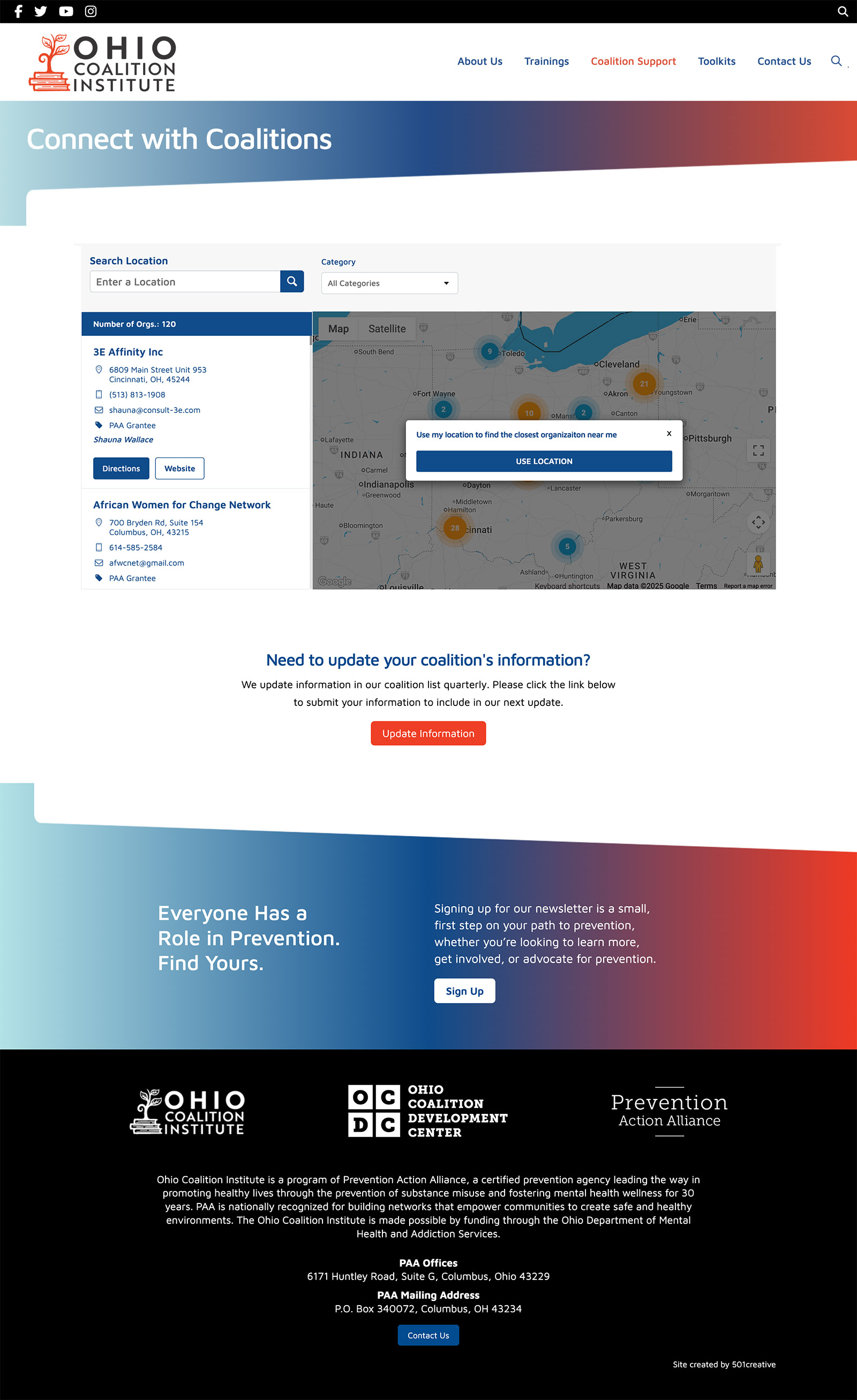 home page of the Deaconess Foundation website