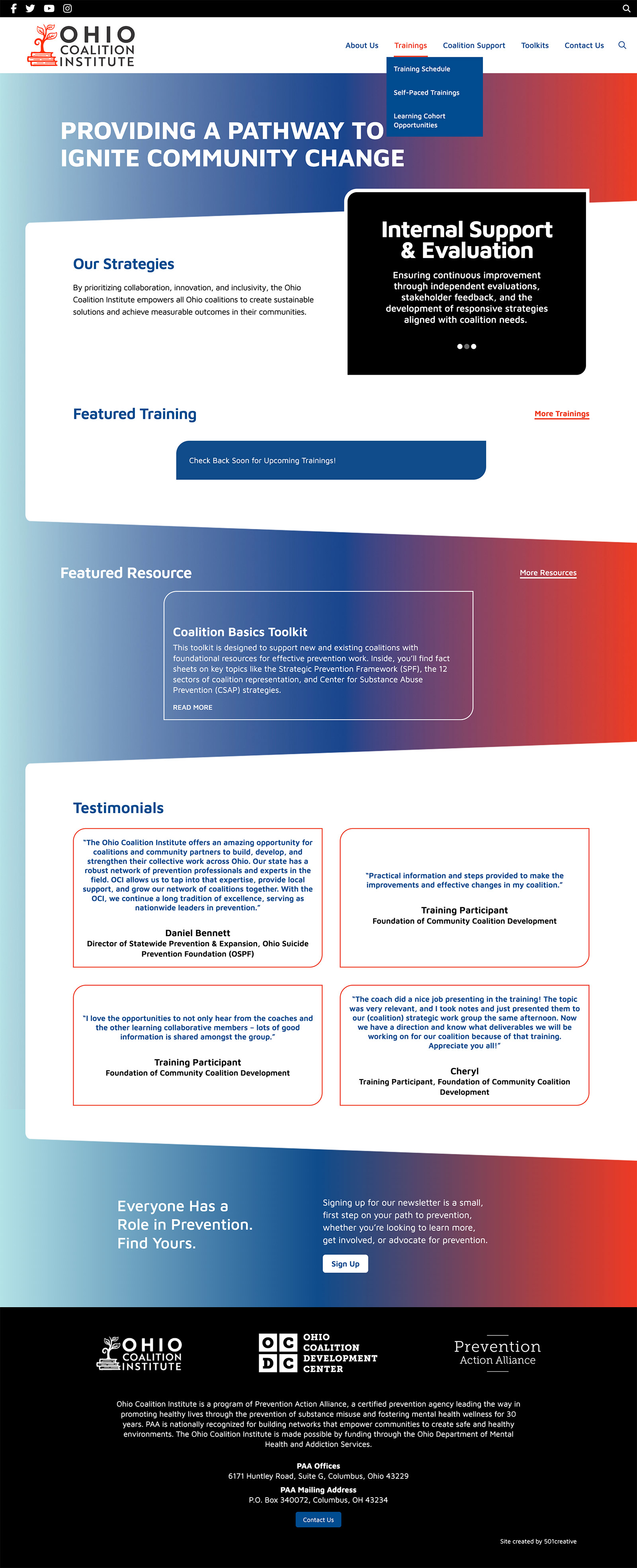 home page of the Deaconess Foundation website