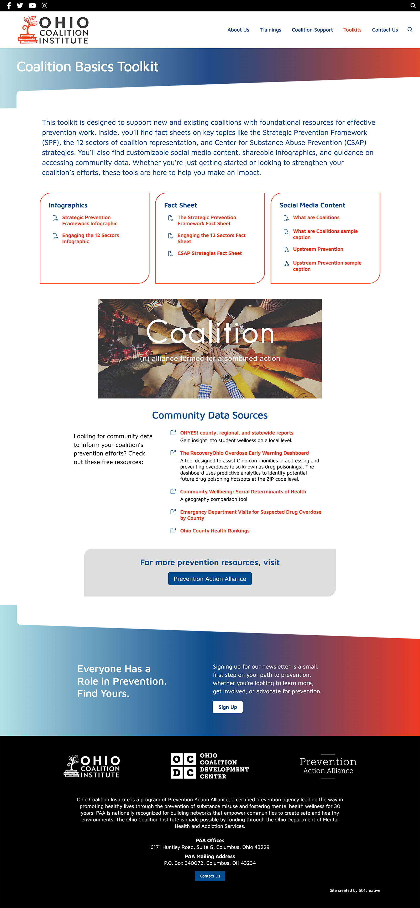 home page of the Deaconess Foundation website